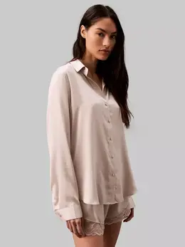 Calvin Klein: Атласная рубашка 