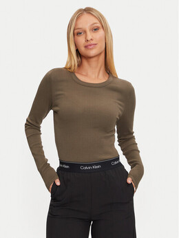 Calvin Klein Jeans: Зелёная блуза 