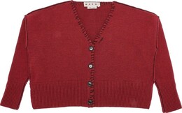 Marni: Бордовый кардиган 
