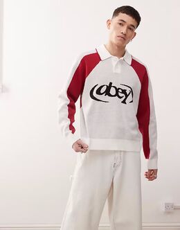 Obey: Футболка с воротником 