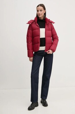 Calvin Klein Jeans: Бордовый пуховик 