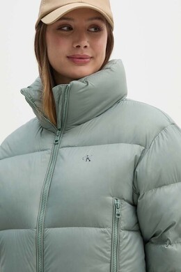 Calvin Klein Jeans: Серый пуховик 