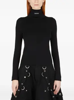 Balenciaga: Чёрный свитер 