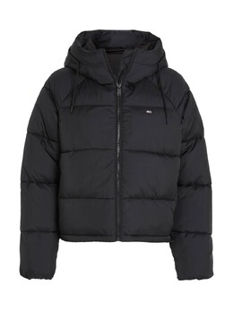 Tommy Jeans: Чёрный пуховик 