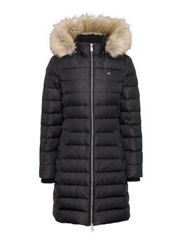 Tommy Jeans: Чёрное пальто 