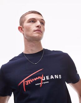 Tommy Jeans: Тёмная футболка 