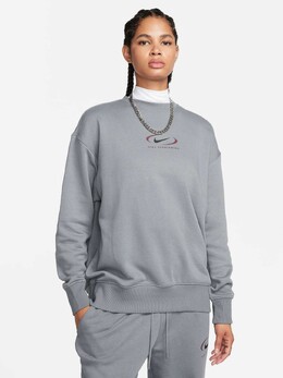 Nike: Серая блуза  NSW