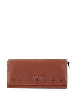 Longchamp: Коричневый кошелёк  Le Pliage