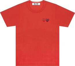 Comme Des Garçons Play: Красная футболка  Double Heart