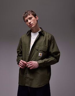 Carhartt WIP: Рубашка цвета хаки 