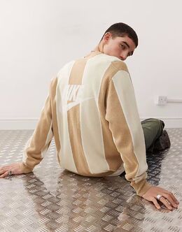 Nike: Толстовка  Club в полоску
