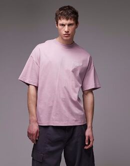 Carhartt WIP: Розовая футболка 