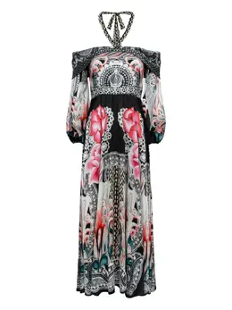 Temperley London: Платье с растительным принтом 