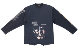 Balenciaga: Чёрная футболка  Upside Down