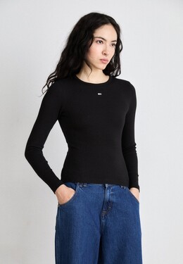 Tommy Hilfiger: Рубашка  Essential с длинным рукавом