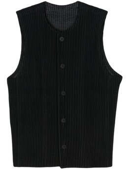 Homme Plissé Issey Miyake: Чёрный жилет 