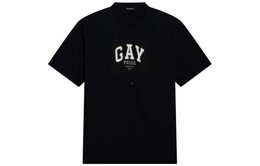 Balenciaga: Чёрная футболка  Pride 2021