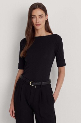 Lauren Ralph Lauren: Чёрная футболка 