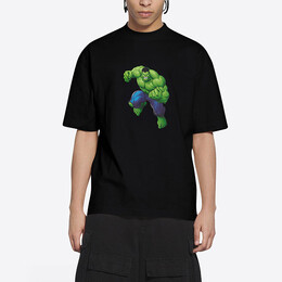 Balenciaga: Чёрная футболка  Hulk