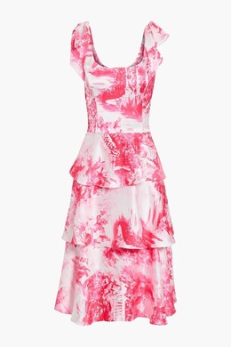 Marchesa Notte: Атласное платье 