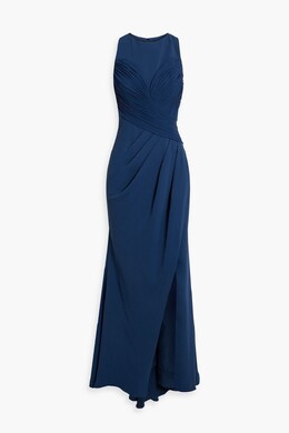 Badgley Mischka: Плиссированное платье 