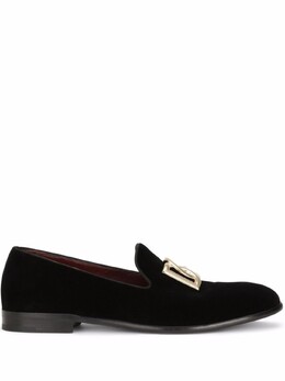 Dolce & Gabbana: Чёрные мокасины  DG