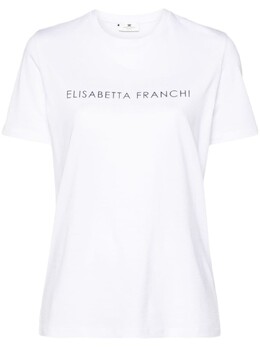 Elisabetta Franchi: Футболка со стразами 