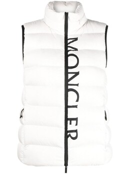 Moncler: Белый жилет 