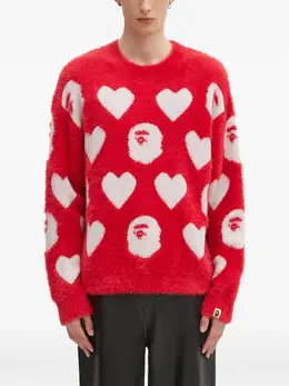 A BATHING APE®: Красный свитер 