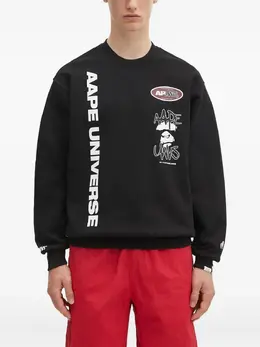 AAPE BY *A BATHING APE®: Чёрный свитшот 