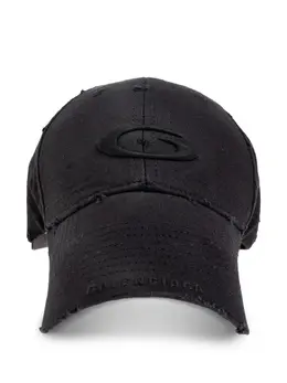 Balenciaga: Чёрная кепка 
