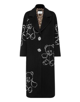 Philipp Plein: Пальто  Teddy Bear из шерсти