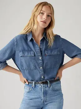 Levi's: Тёмная рубашка 