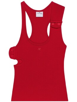 Courreges: Красный топ 