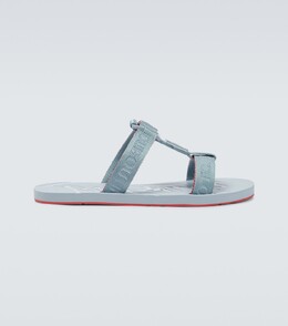Christian Louboutin: Синие сандалии 