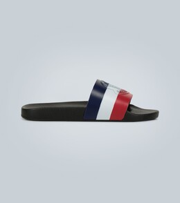 Moncler: Чёрные шлёпанцы  Basile