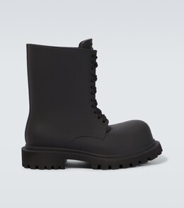 Balenciaga: Синие ботинки 