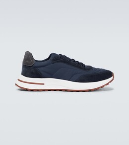 Loro Piana: Синие кроссовки 