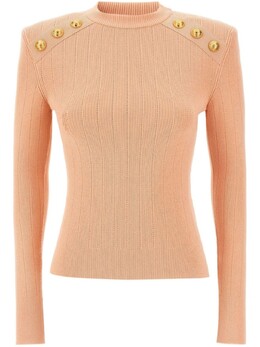 Balmain: Розовый свитер 