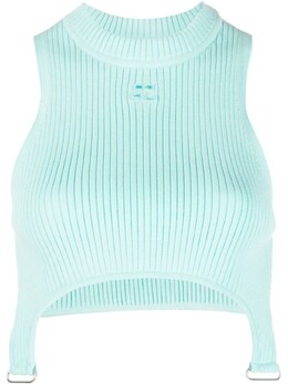 Courreges: Синий топ 