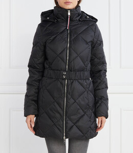 Tommy Hilfiger: Чёрное пальто  Elevated