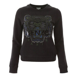 Kenzo: Хлопковый свитер  Tiger Head