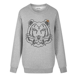 Kenzo: Хлопковый свитер  Tiger Head