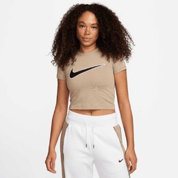 Nike: Футболка  Big Swoosh цвета хаки