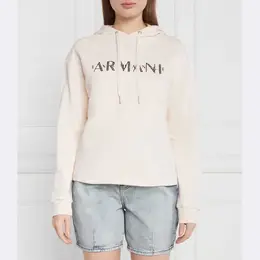 Armani Exchange: Бежевая толстовка 