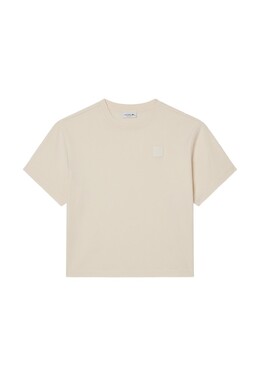 Lacoste: Бежевая футболка 
