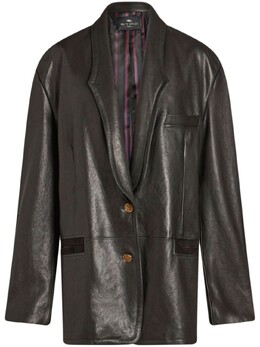 Etro: Кожаный жакет 