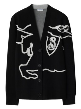 Burberry: Чёрный кардиган 