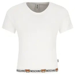 Moschino: Белая футболка 