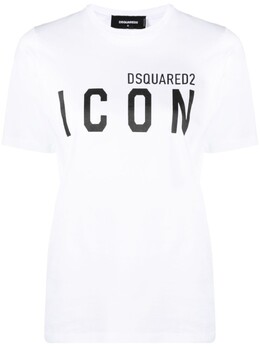 Dsquared2: Белая футболка  Icon